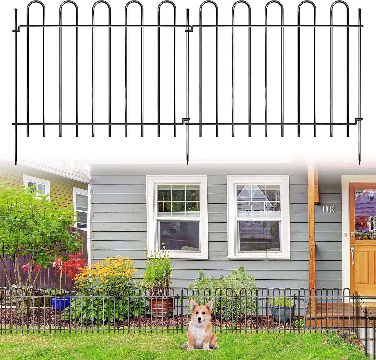 26 Panels Decorative Garden Fence for Stylish Outdoor Spaces