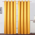 Yellow Thermal Blackout Curtains 52 x 84 in - Room Darkening Set