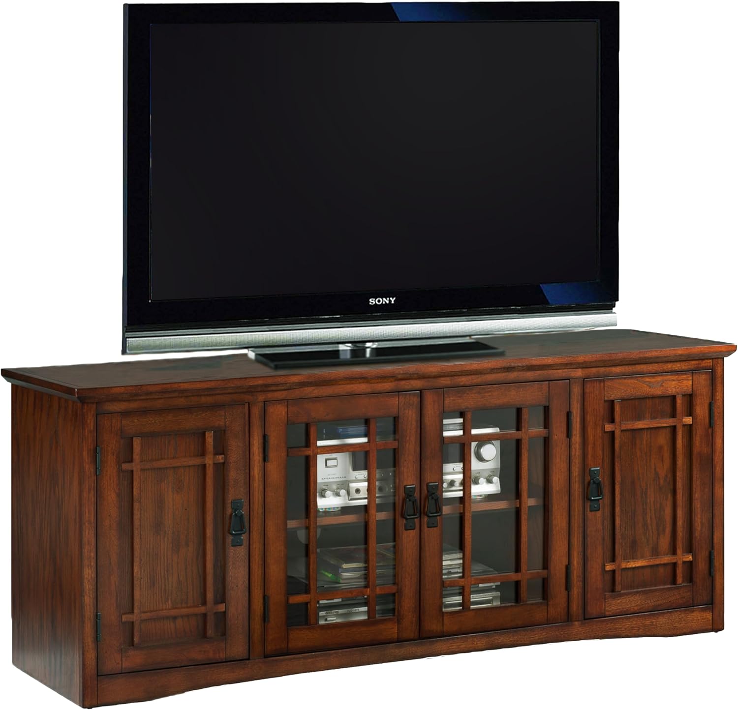 Solid Wood Mission Oak TV Stand - 65 TVs