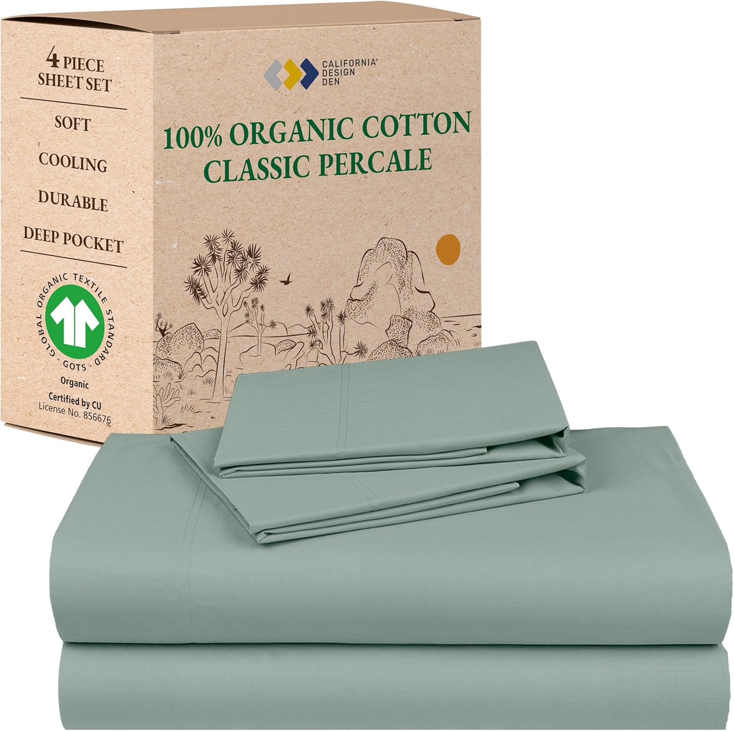 California Design Den Deep Pocket Full Size Sheets Set for Comfort