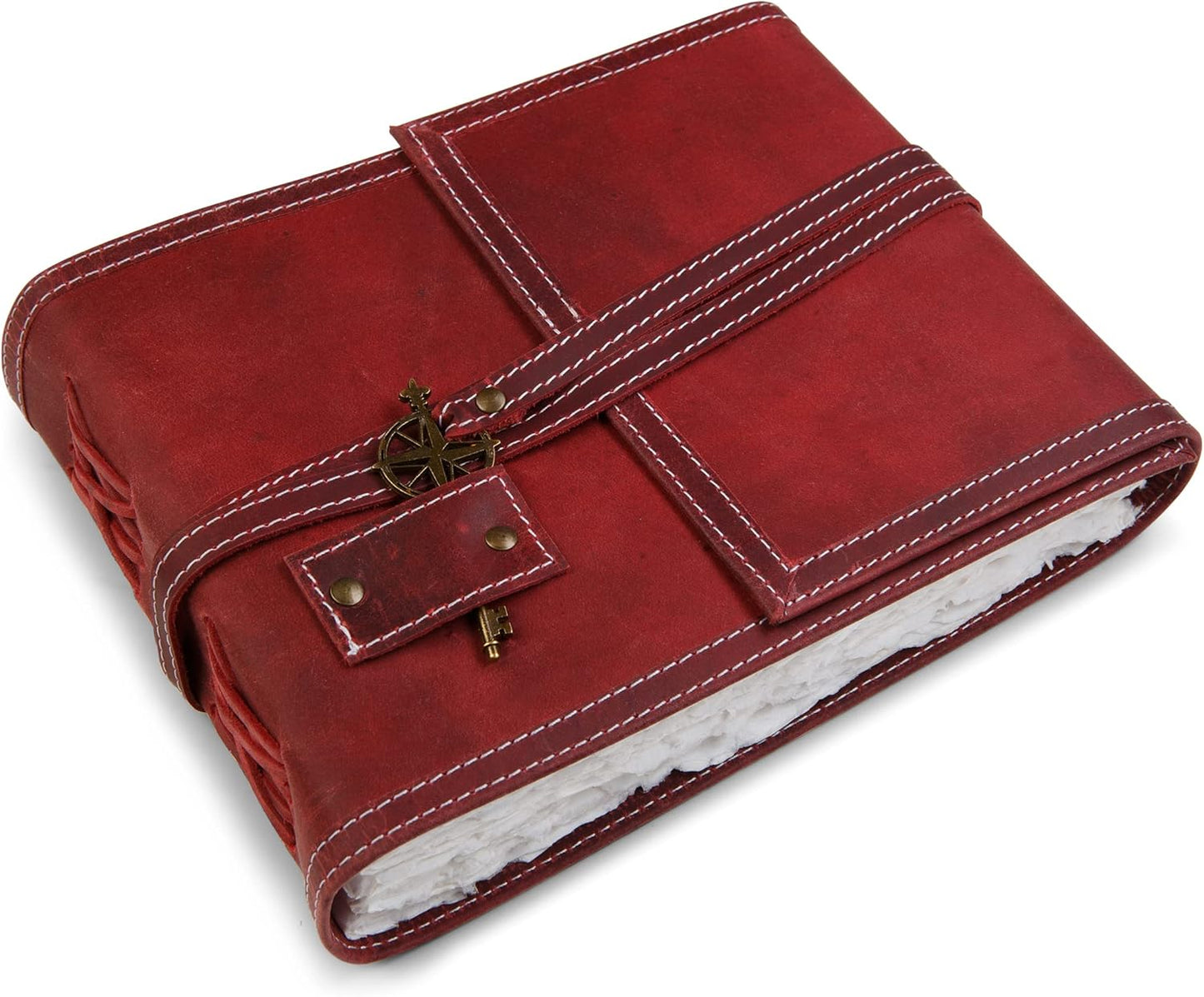 Wanderings Red Leather Watercolor Journal - Perfect for Artists