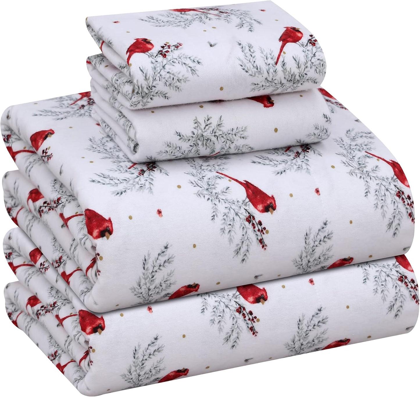 RUVANTI Flannel Sheets Full Size Set for Cozy All Seasons Comfort