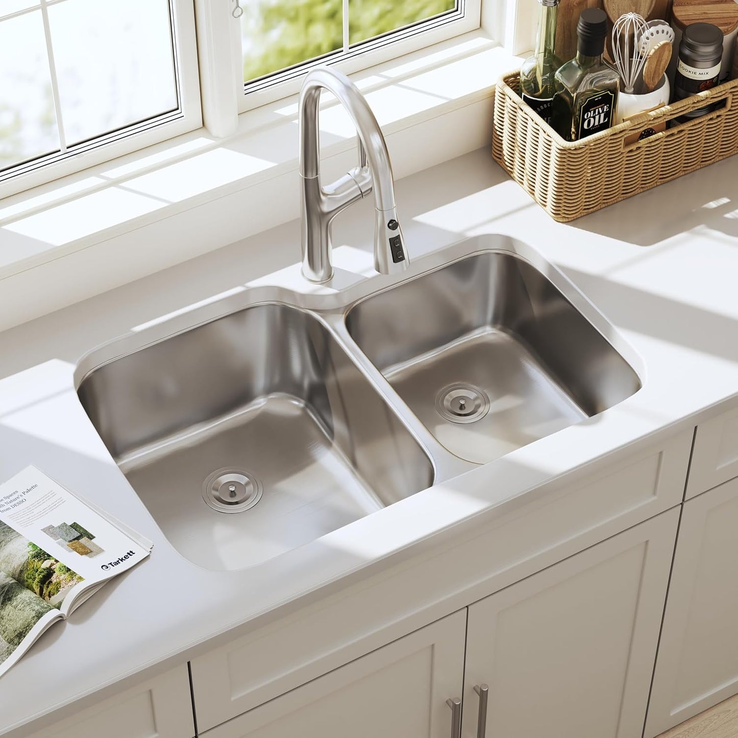 32 Inch Undermount Double Bowl Kitchen Sink for Modern Homes