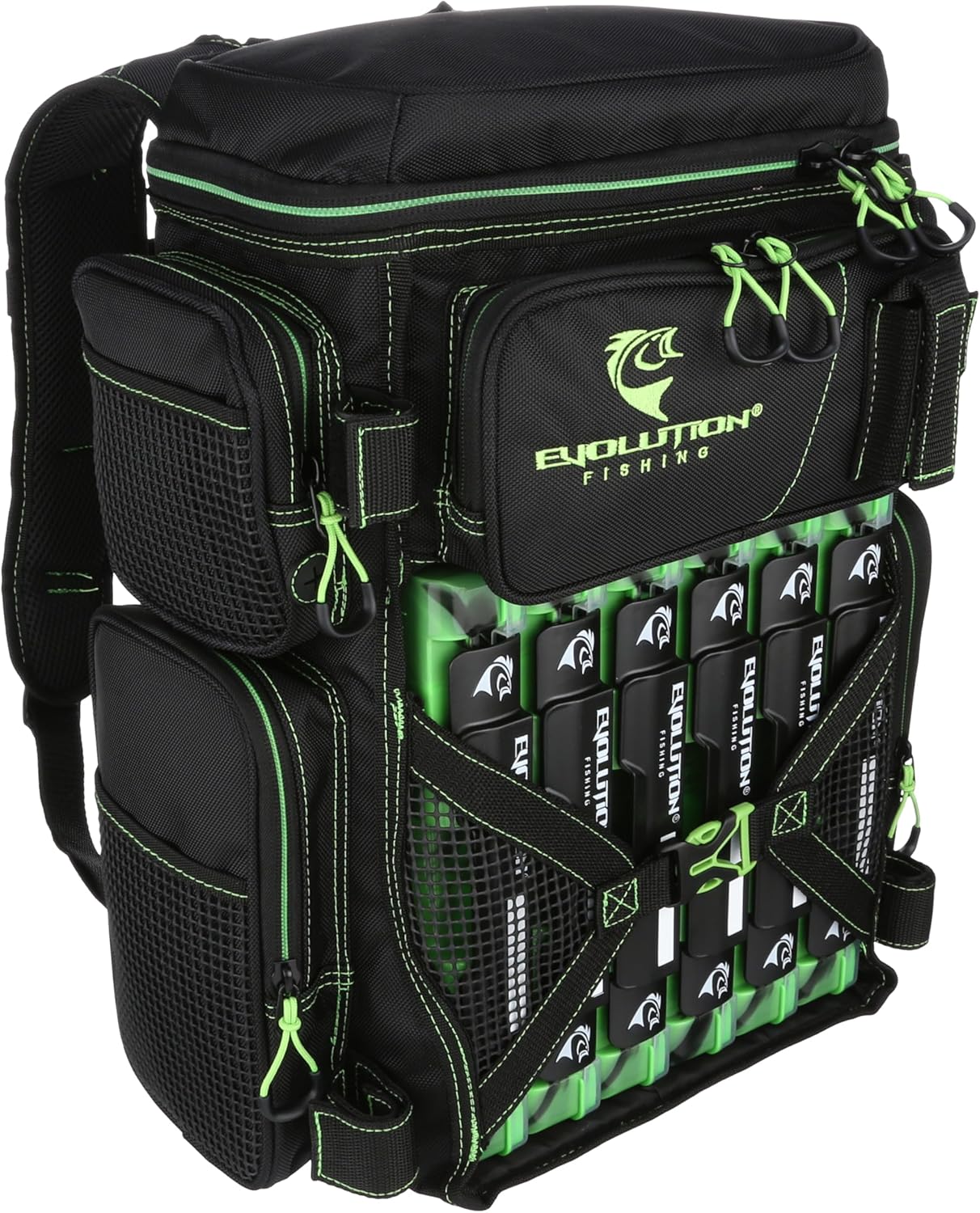 Evolution Fishing Tackle Backpack - Heavy Duty, 6 Trays