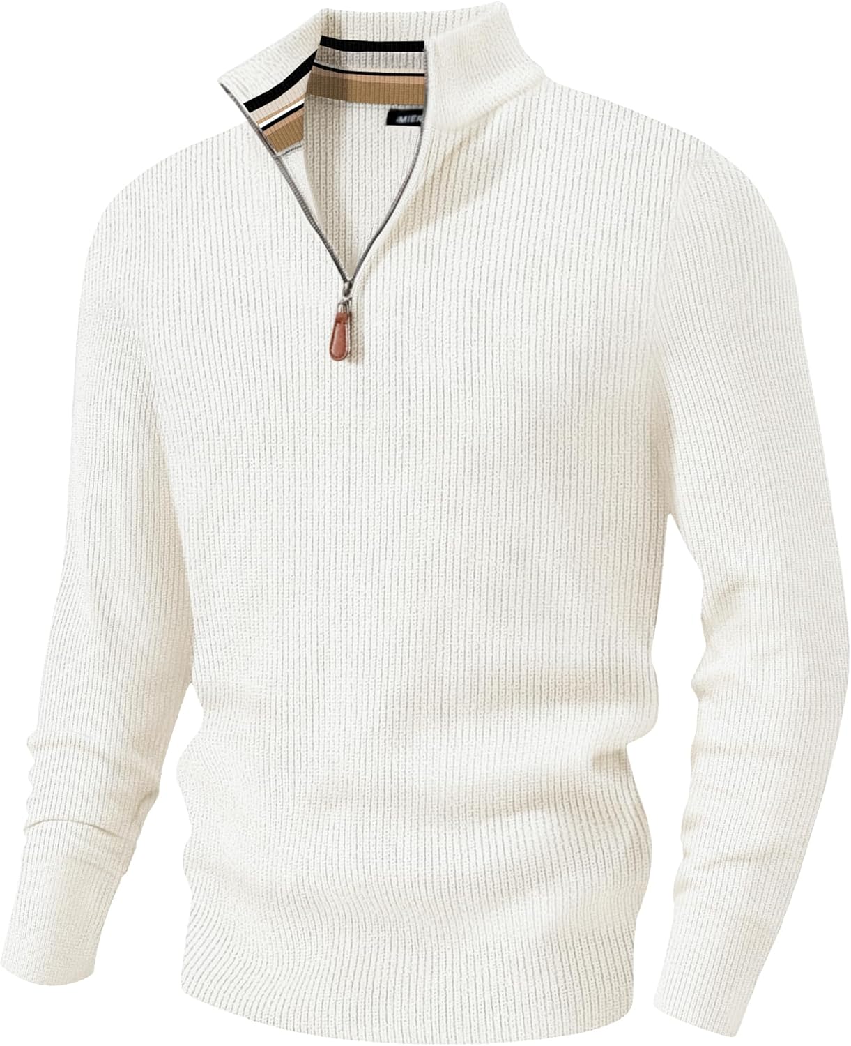 JMIERR Mens Quarter Zip Pullover Sweater for Fall Style