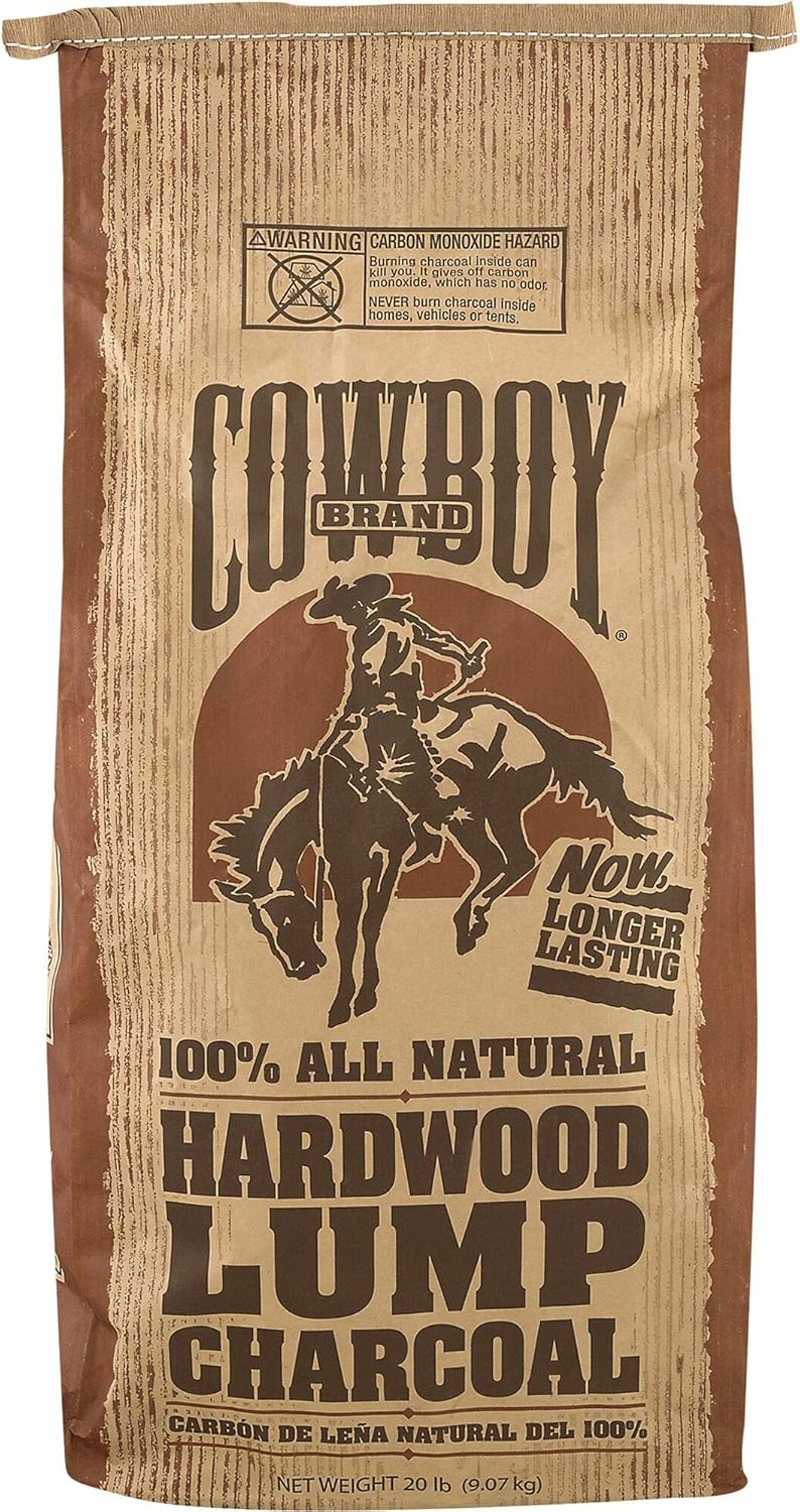 Cowboy Southern Style Hardwood Lump Charcoal for BBQ Grills