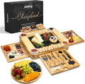 SMIRLY Charcuterie Boards Set - Large Bamboo Cheeseboard Set