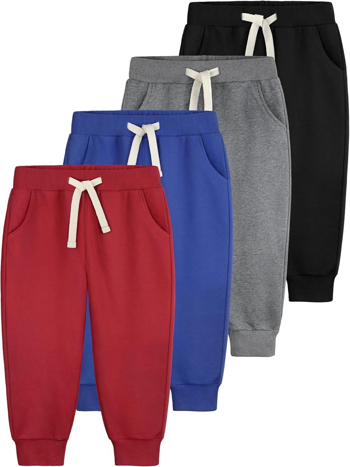 4 Pack Toddler Boys Sweatpants for Comfort and Style