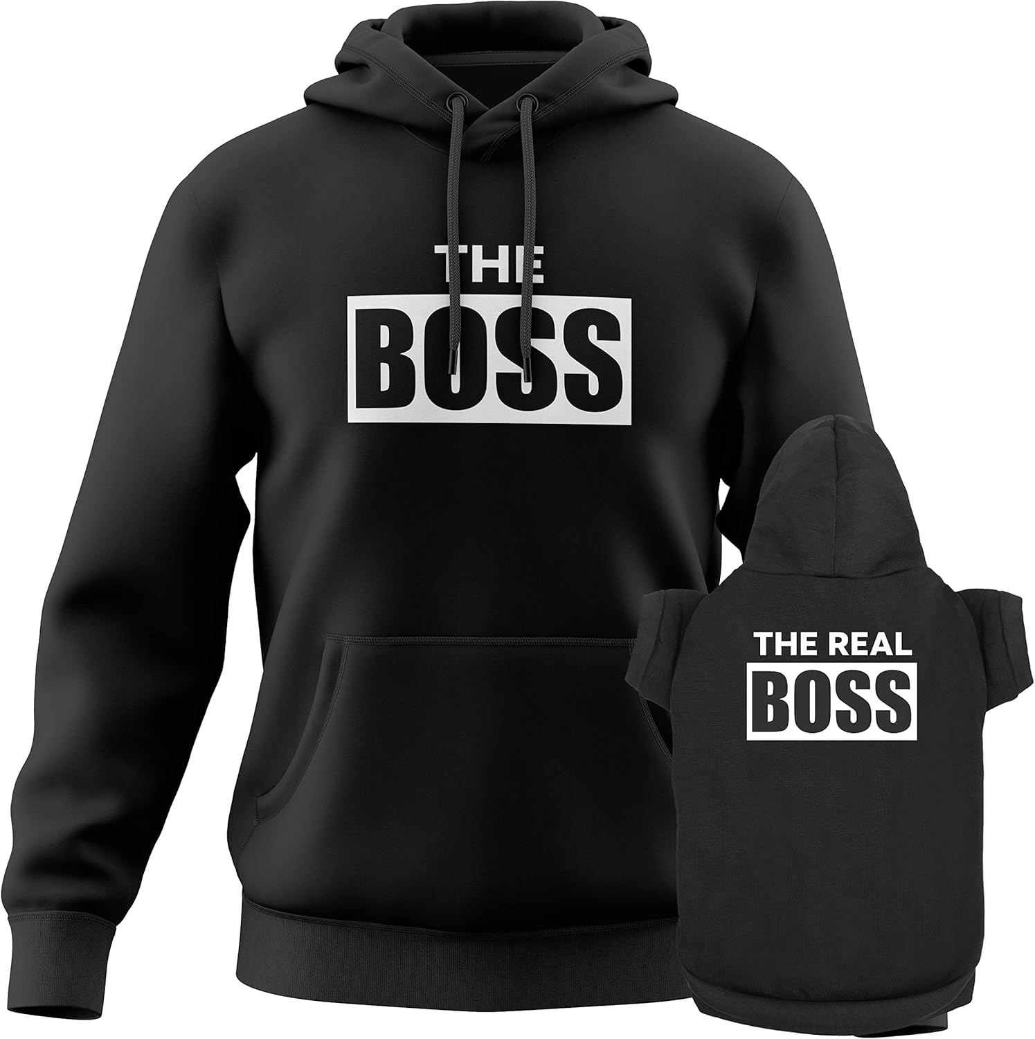 Matching Hoodies for Dogs and Humans - The Real Boss Set