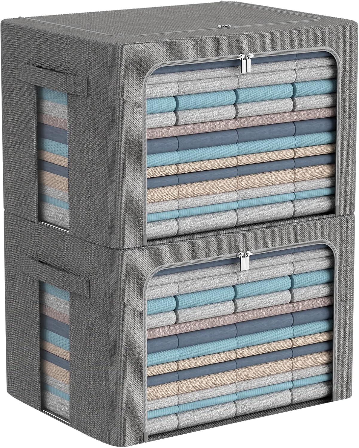 Extra Large Clothes Storage Bins with Clear Window Design