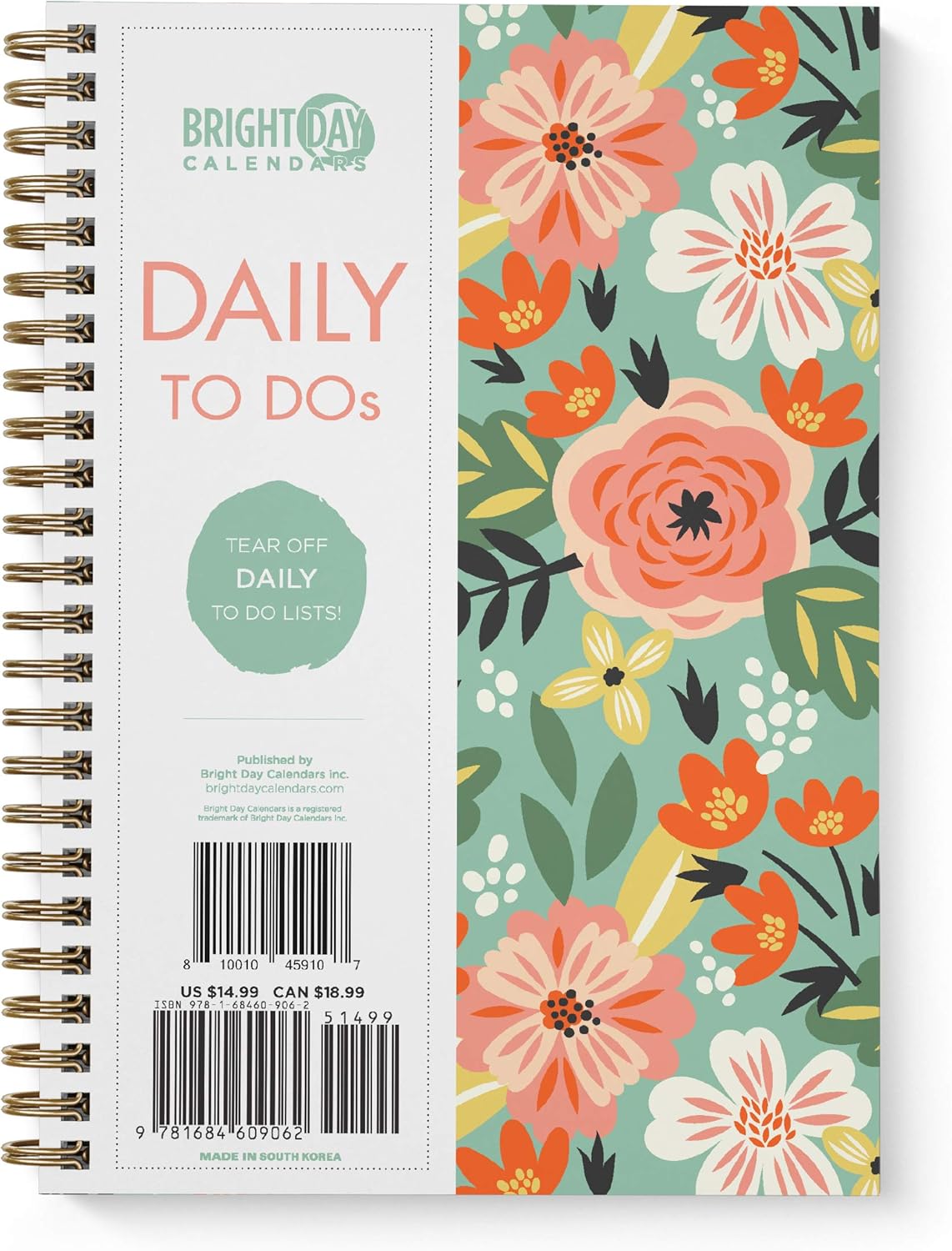 Tropical Floral Task Planner 8.25 x 6.25