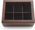 Tea Box Luxury Wooden Tea Bag Organizer - 6 Compartment Chest