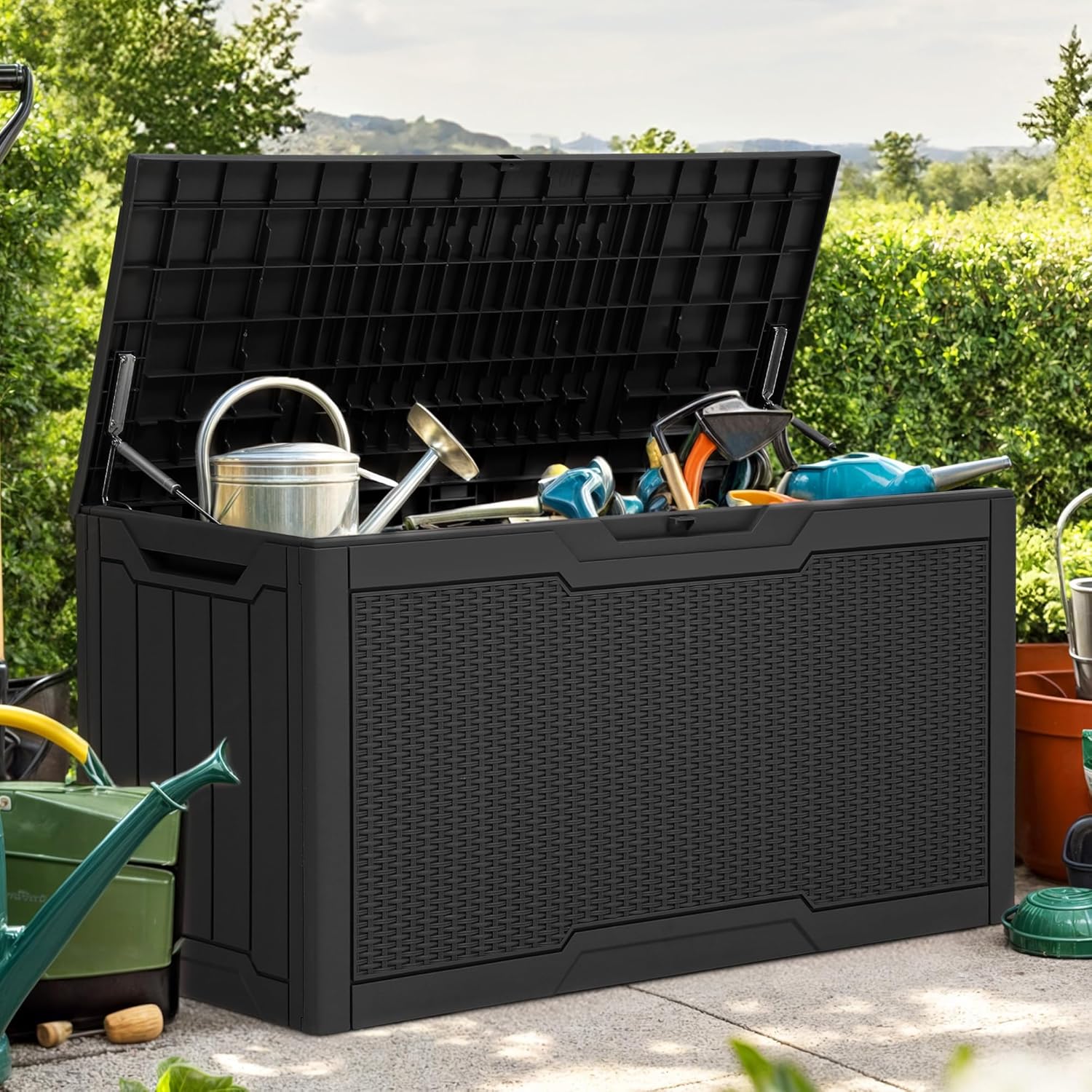 YITAHOME 80 Gallon Resin Deck Box for Outdoor Storage Needs