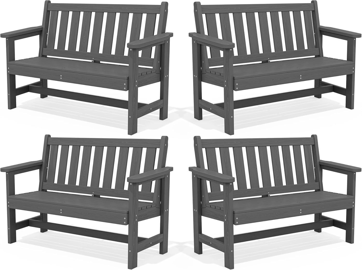 SERWALL Outdoor Bench for 2, Weatherproof and Durable Design