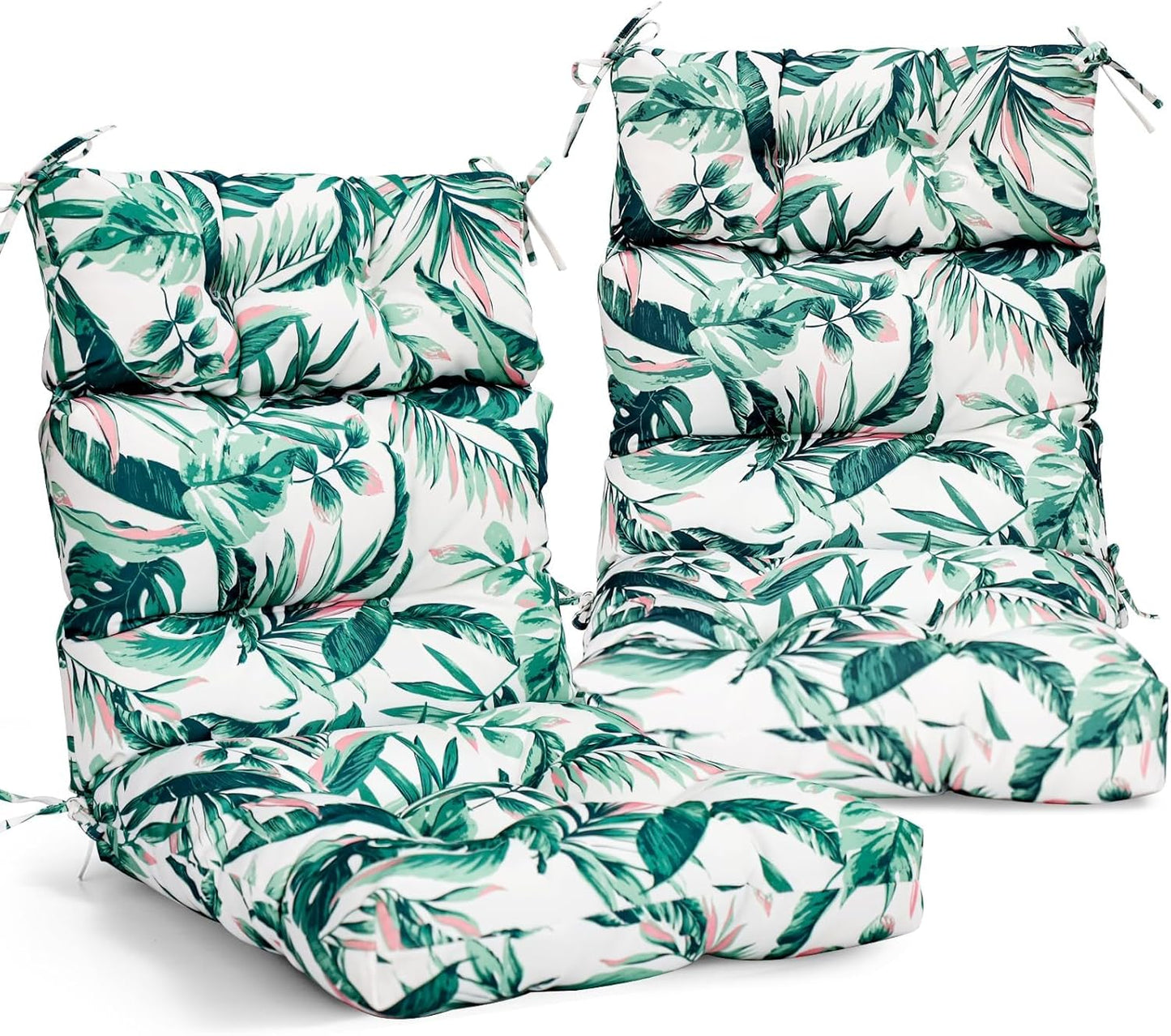 EAGLE PEAK Tufted Outdoor Indoor High Back Patio Chair Cushions