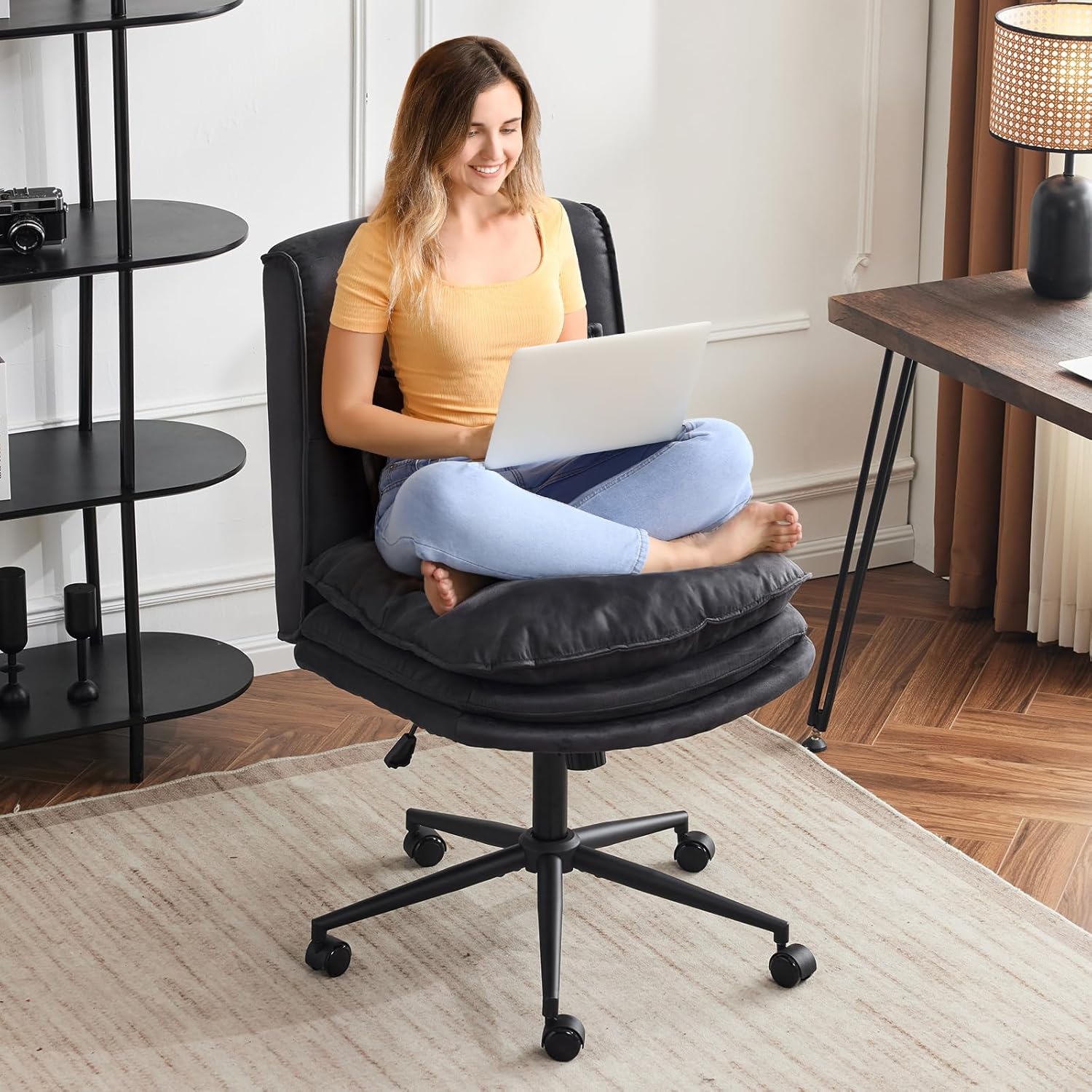 VINGLI Swivel Desk Chair with Adjustable Comfort