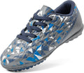 Boys Girls Turf Indoor Soccer Shoes - Lace Up Cleats for Kids
