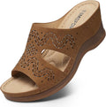 TEMOFON Women Wedge Sandals Dressy - Comfortable Low Wedge Sandals