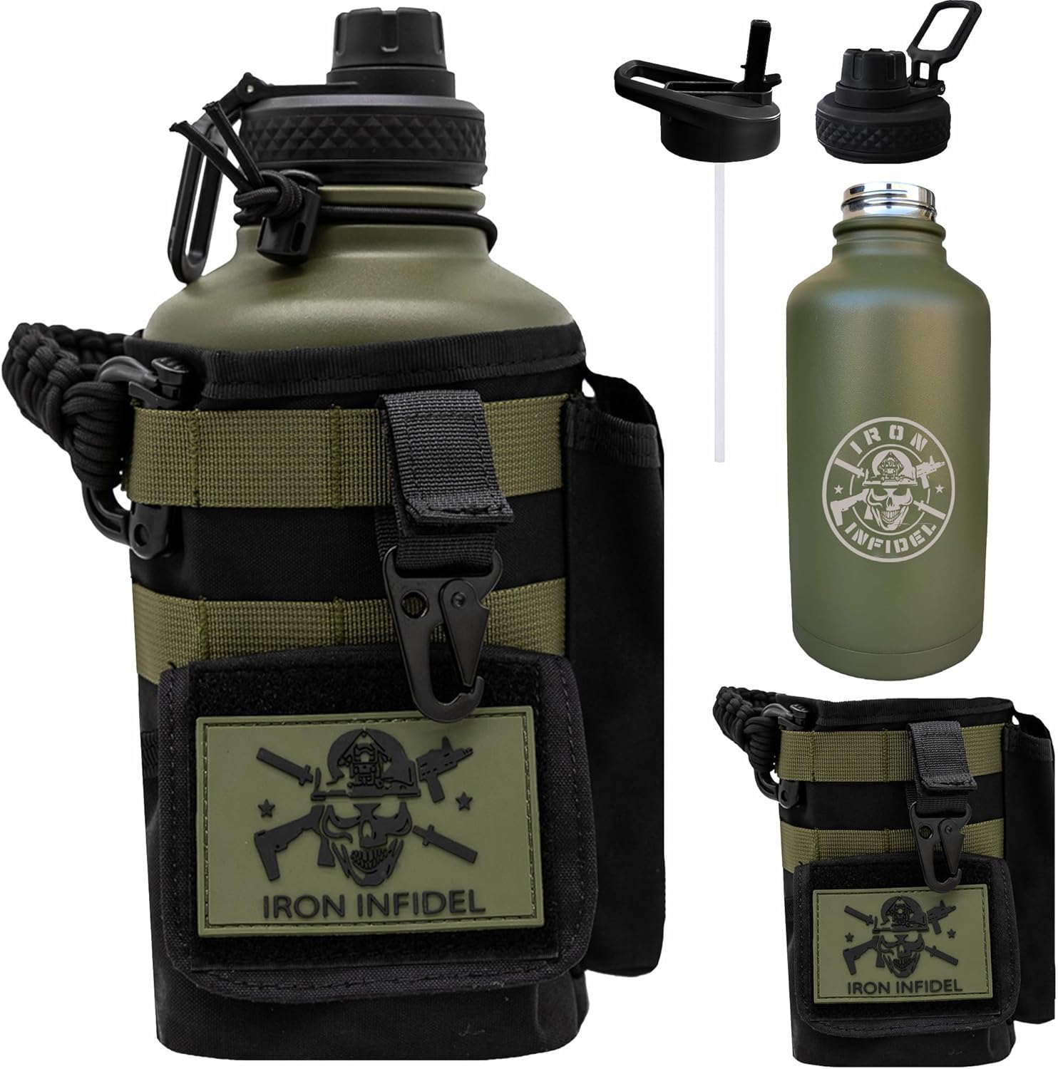 Iron Infidel Battle Bottle - 64 oz Insulated Water Jug