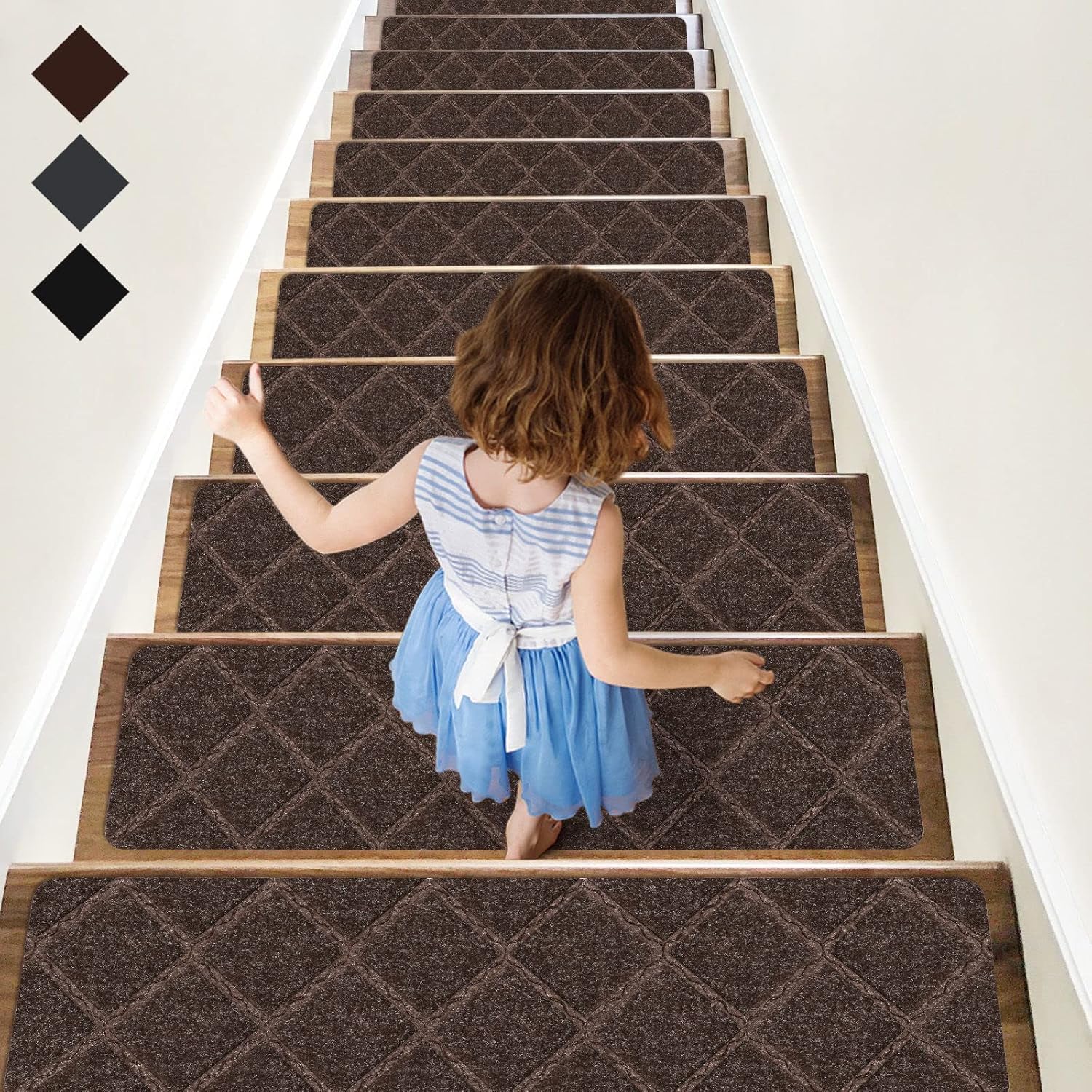 RIOLAND Non-Slip Stair Treads for Safety and Comfort