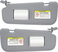 Gray Driver + Passenger Side Sun Visor Replacement for 2011-2015