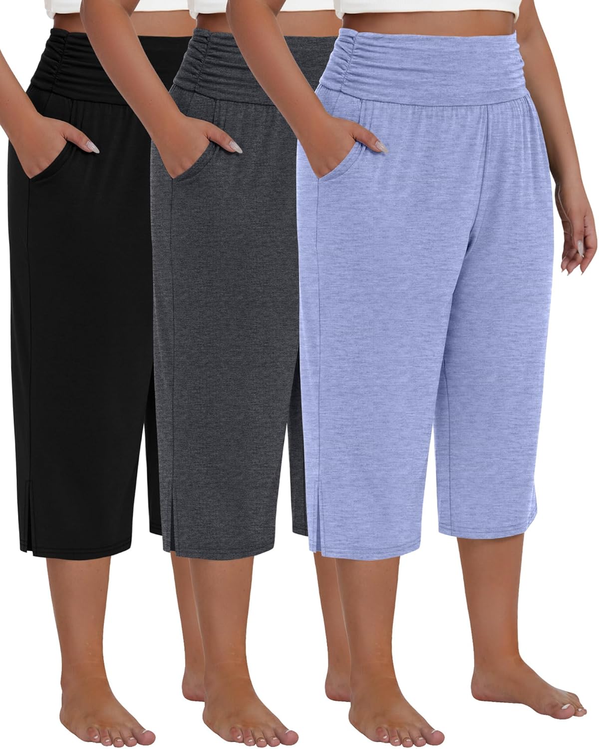 Neer Women's Plus Size Cotton Capri Pants for Comfort and Style