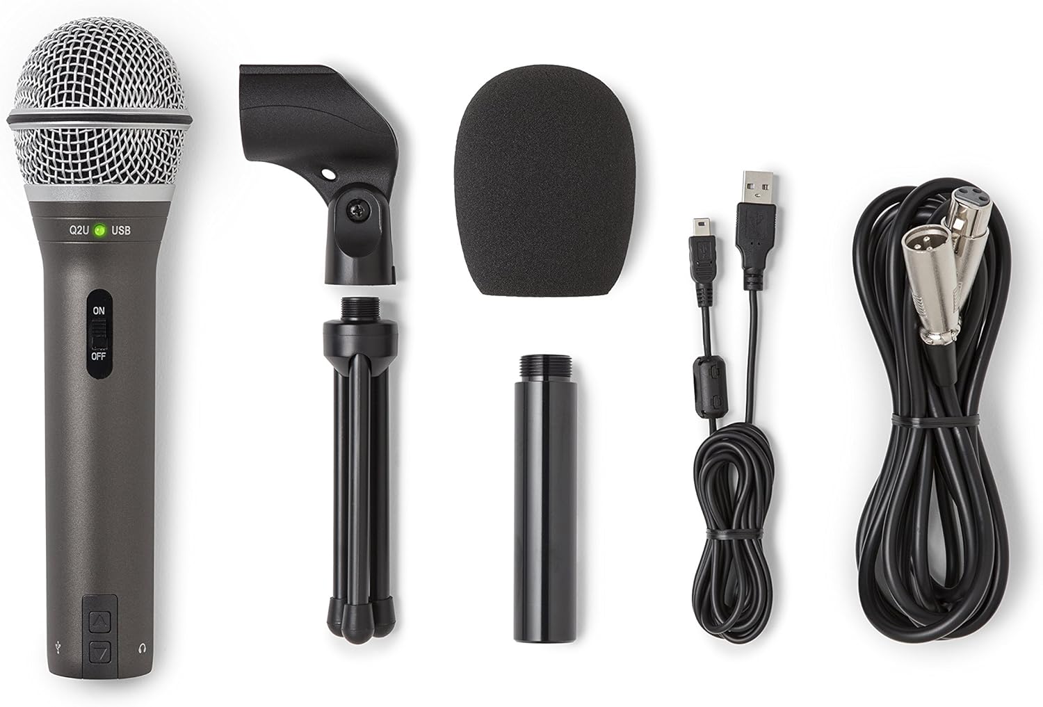 SAMSON Q2U Dynamic USB/XLR Microphone for Versatile Recording