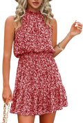 Summer Dress for Women Chiffon Blouses Skirt Spaghetti Halter Ruffle 0