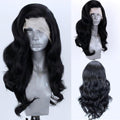 Black Long Wavy Hair Synthetic Lace Front Wigs for Women
