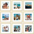 12x12 Picture Frames Set of 9 - Shatter Resistant Plexiglass Frames