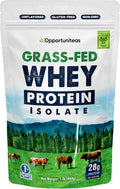 Grass Fed Whey Isolate Protein Powder - Unflavored, Low-Lactose 28g