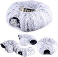 Cat Tunnel Bed for Indoor Cats - 3-Form Donut Tunnel Bed