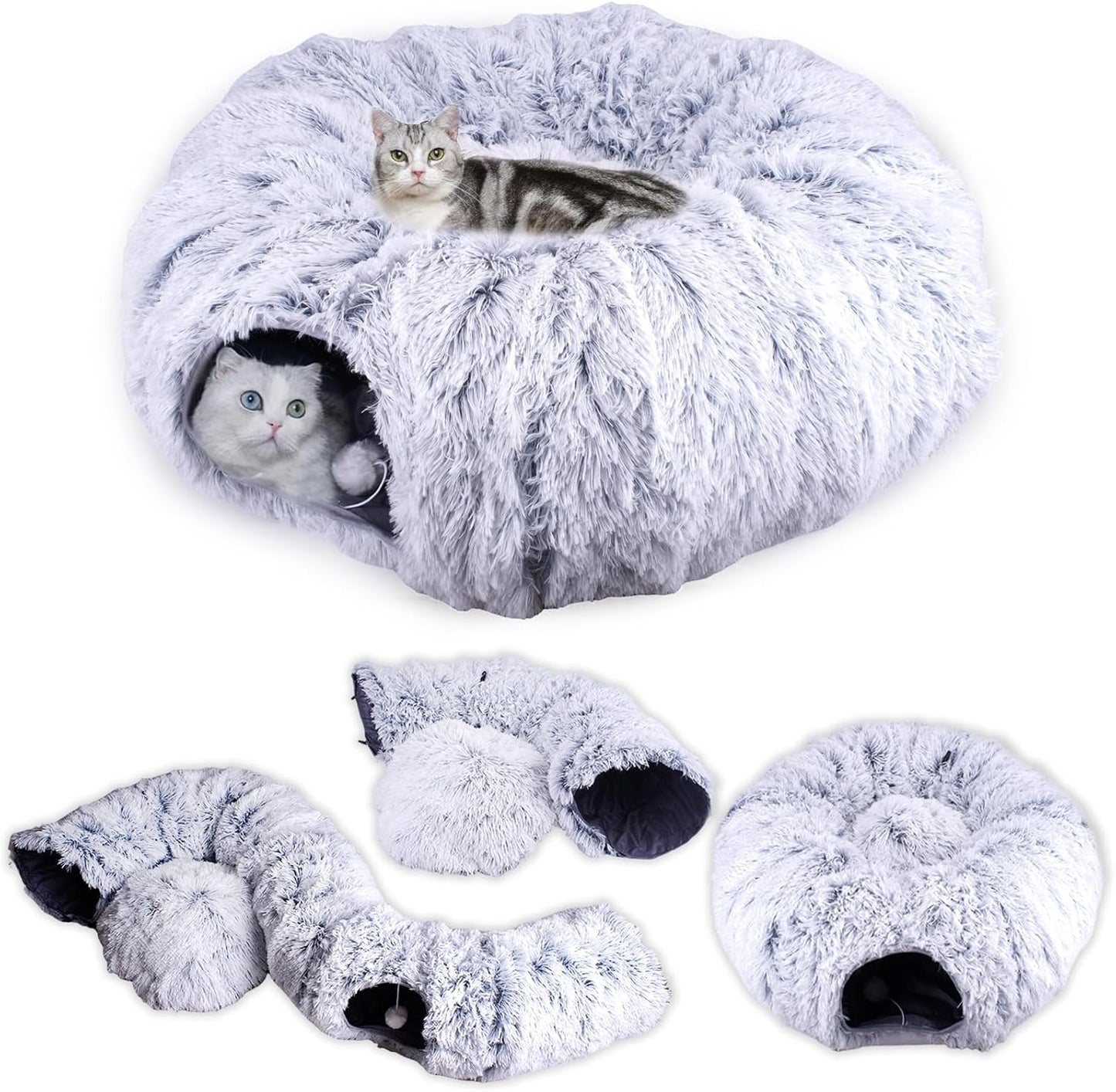Cat Tunnel Bed for Indoor Cats - Multifunctional Cat Toys