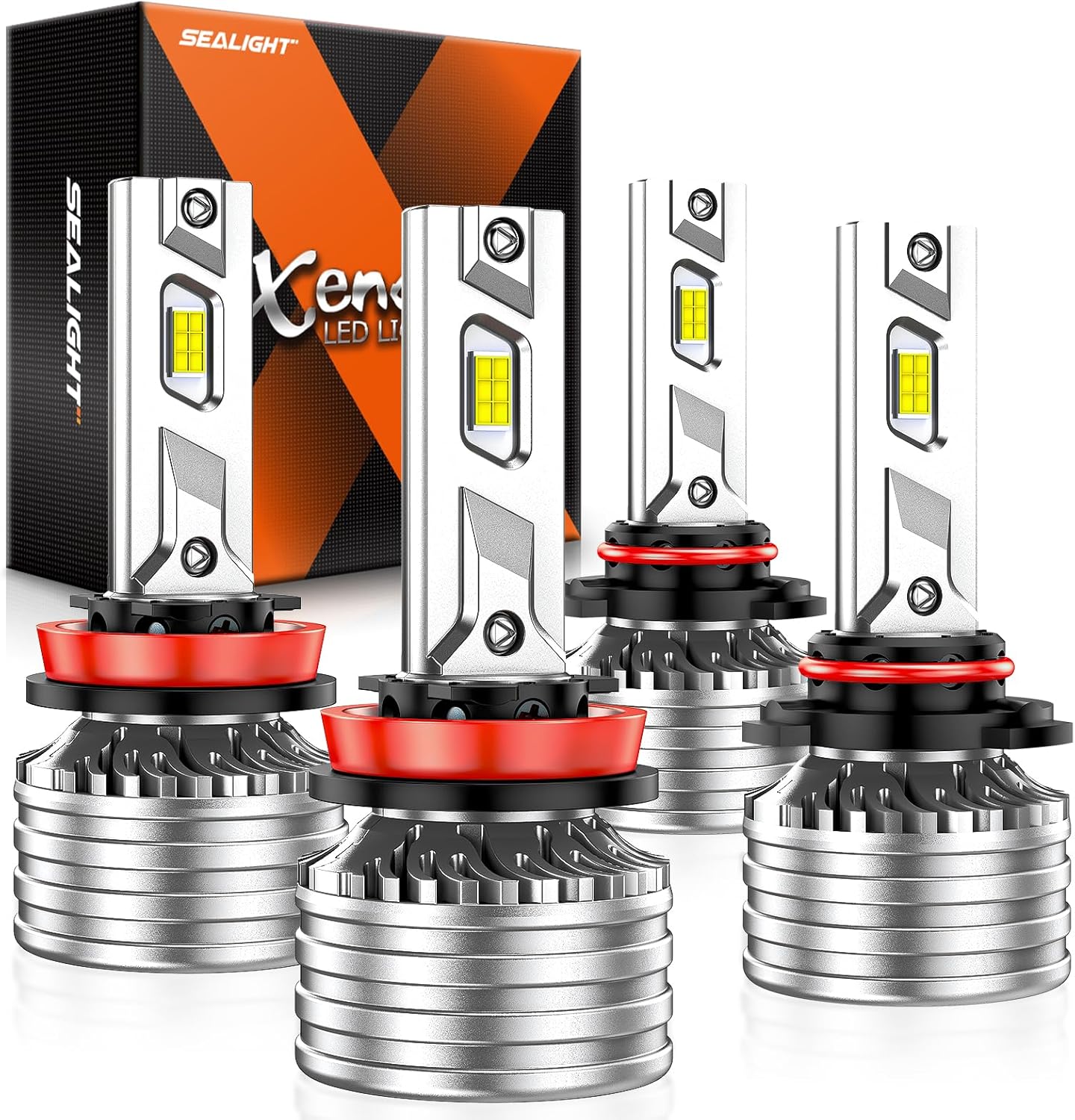 SEALIGHT H11 9005 Bulbs Combo with 88,000LM Super Bright Light