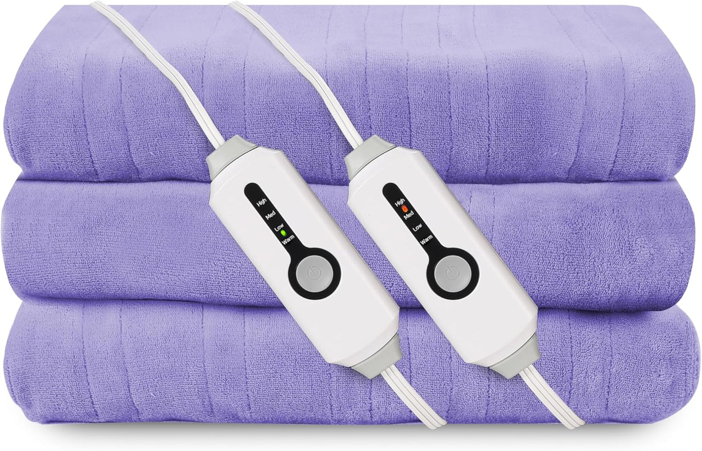 Electric Heated Blanket King Size 90x100 Soft Coral Fleece