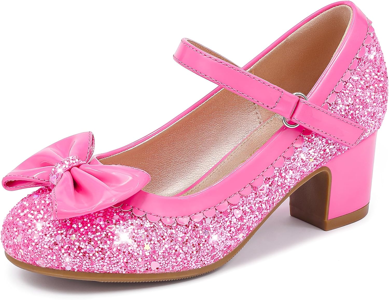 Princess Shoes High Heel Toddler Girls Dress Shoes with Bowknot