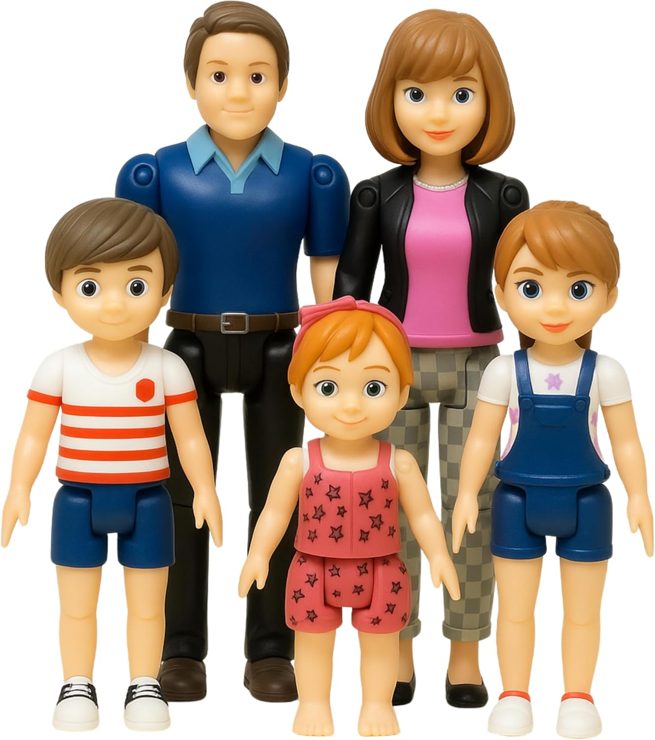 TOMLEON Family Dollhouse People - Poseable Action Figures