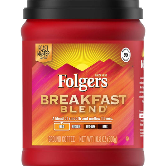 Folgers Breakfast Blend: Mild Roast Energizes