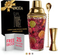 Gold Cocktail Shaker Set - 5 Piece Drink Shakers for Home Bar