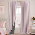 Vintage Pink Shabby Chic Blackout Curtains - 2 Panels 96 in