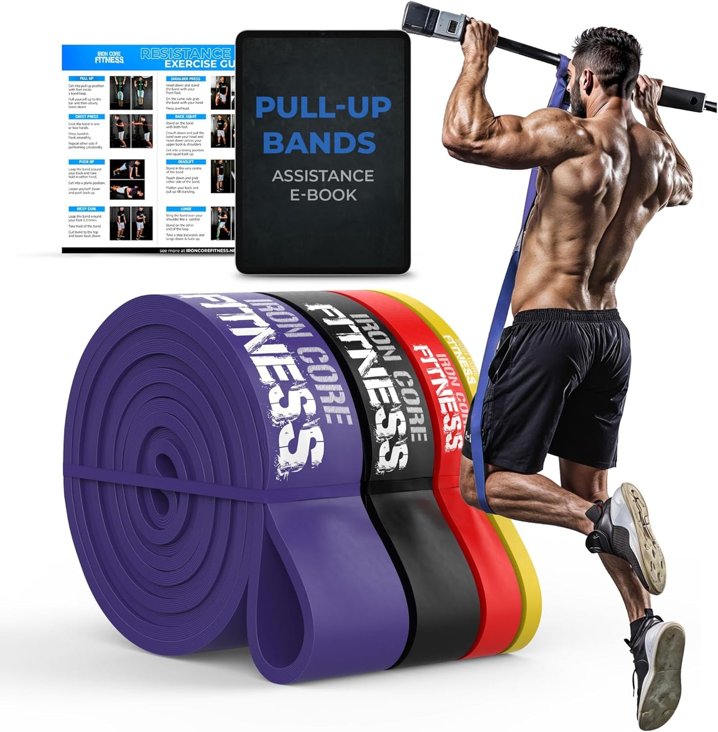 Pull Up Assistance Resistance Bands for Strength Training at Home
