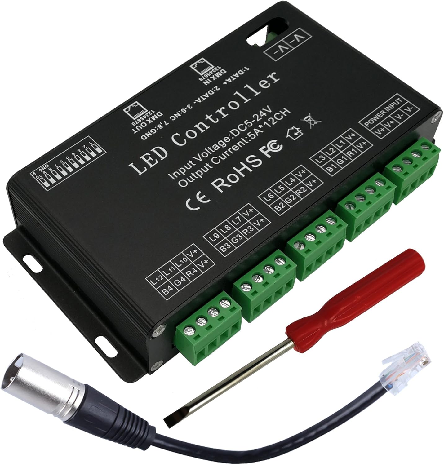 GIDERWEL 12 Channel DMX Decoder RGB Controller Review