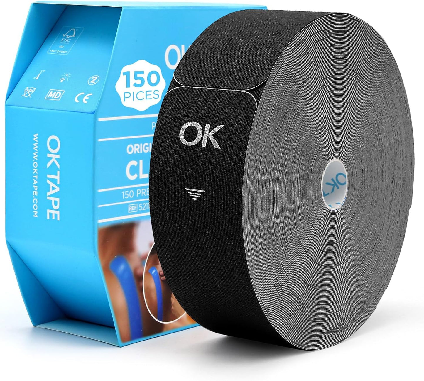 OK TAPE Kinesiology Tape Pre Cut Strips for Athletic Support
