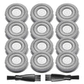 12 Pack Pitbull Shaver Replacement Blade Set - Premium Stainless Steel