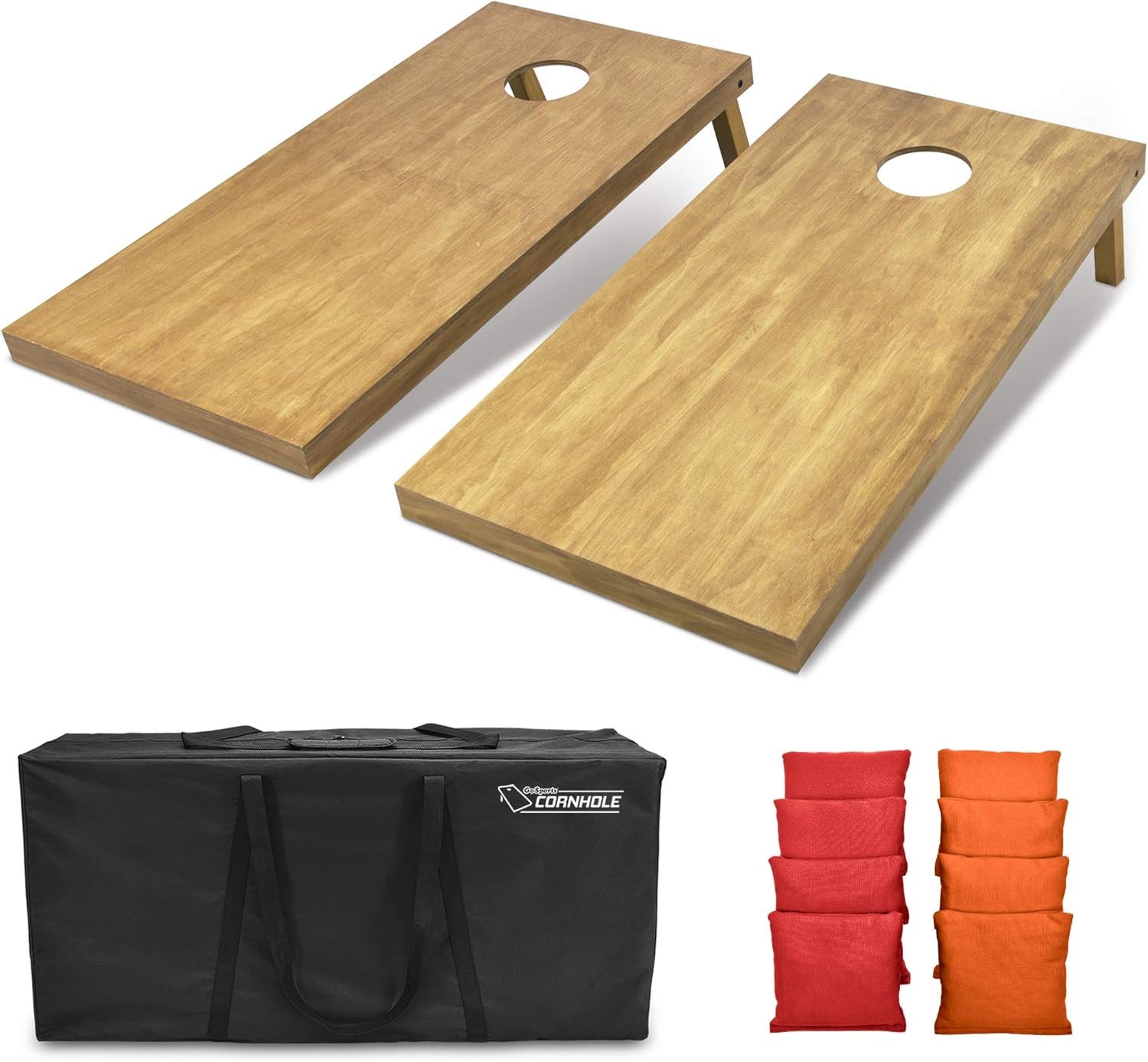 GoSports 4 ft x 2 ft Wooden Cornhole Boards Set for Fun