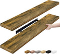 Floating Shelves for Wall 35 in - Rustic Brown 2-Pack