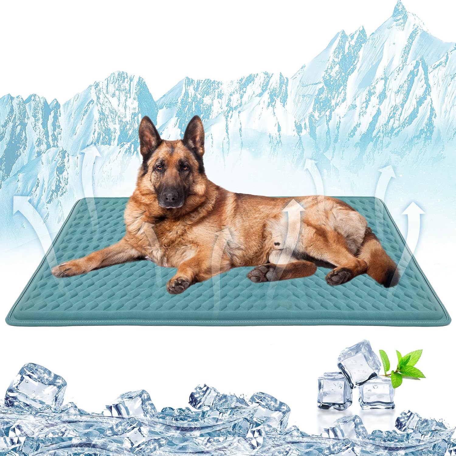 Large Dog Cooling Mat for Extra Large Dogs - Comfortable & Foldable