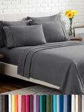 Split California King Sheet Set Grey - Ultra Soft, Deep Pocket Fit