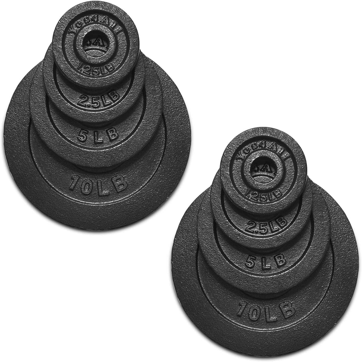 Yes4All 1.15 Inch Cast Iron Weight Plates for Strength Training