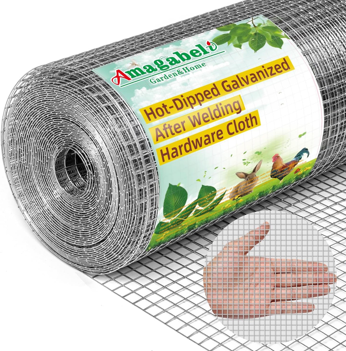 Amagabeli 48x50 Hardware Cloth for Garden and Poultry Fencing